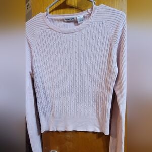 Energie Pale Pink Cable Knit Pullover